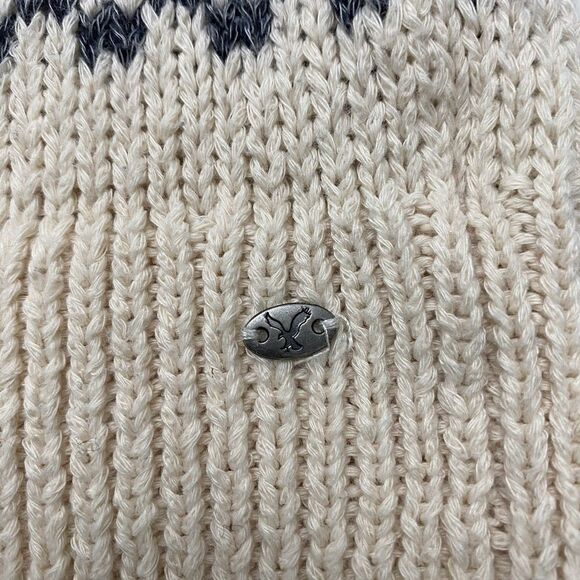 American Eagle Shawl Collar Stripe Southwest Tribal Knit Belt Cardigan Sz Small - Picture 10 of 15